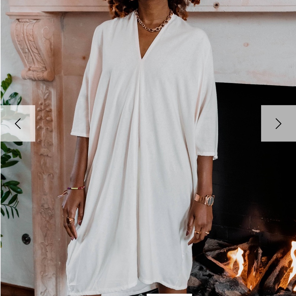 Miranda Bennett - Cream Petite Muse Dress - Silk Noil